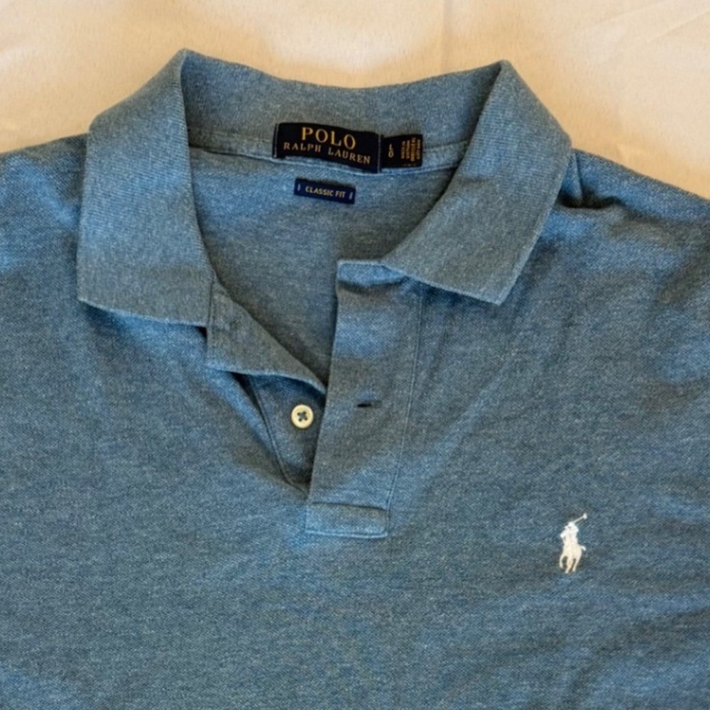 Polo Ralph Lauren Mens Classic Fit Polo Shirt L Blue Casual Golf Rugby Preppy - Picture 3 of 8